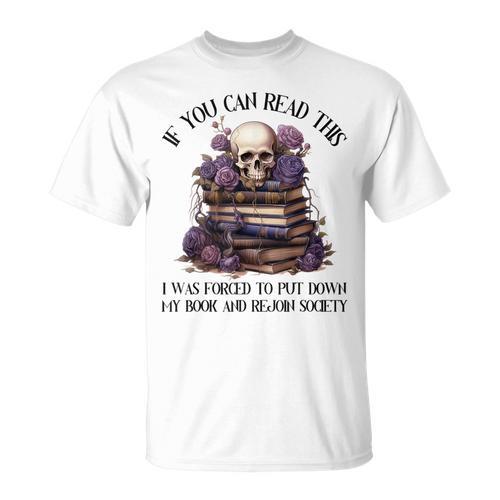 Dark Romance Merch I Put Down My Book Lover Spicy Skeleton T-Shirt - Bookorys