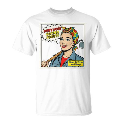 Dirty Hoes Garden Society Comic Book Style Women T-Shirt - Bookorys AU