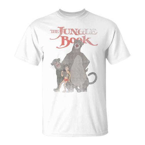 Disney The Jungle Book Group Distressed Poster T-Shirt - Bookorys CA