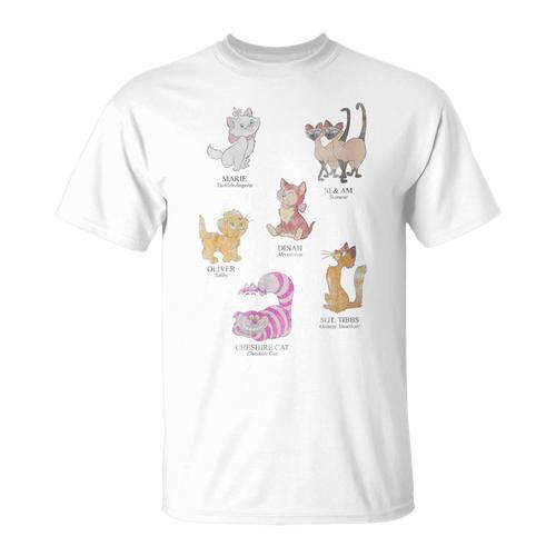 Disney Mickey And Friends Cat Names And Breeds Textbook T-Shirt - Bookorys AU