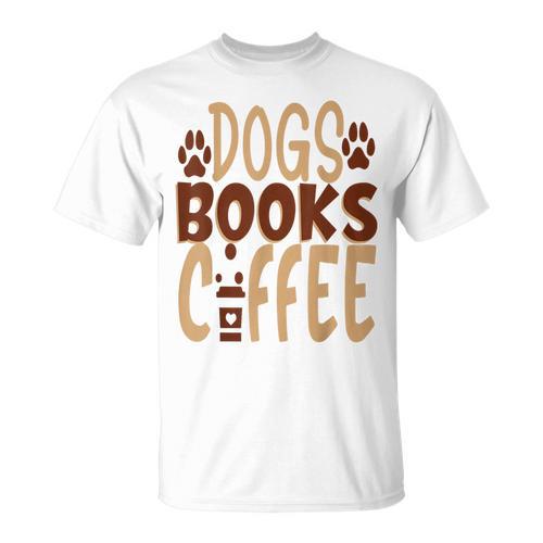 Dogs Books Coffee Lover T-Shirt - Bookorys UK