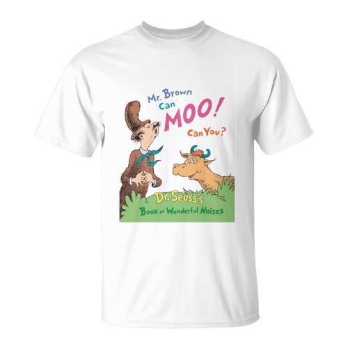 Dr Seuss Mr Brown Can Moo Book Cover T-Shirt - Bookorys
