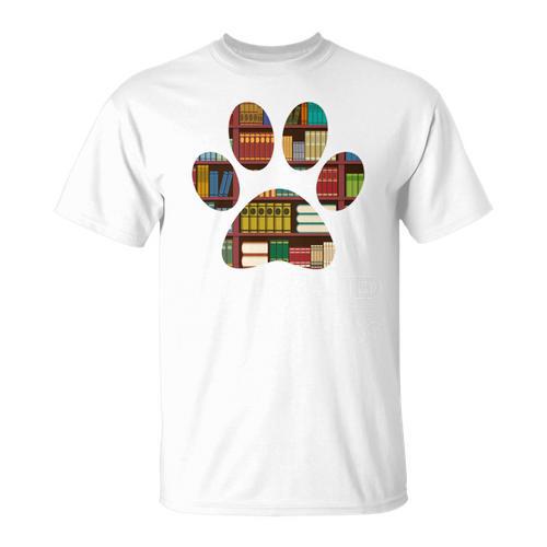 Easily Distracted By Dogs And Books Shirt Paw 70s 80s Retro T-Shirt - Bookorys AU