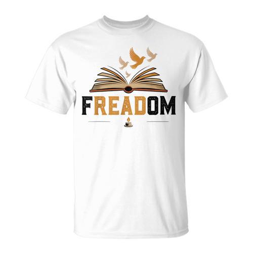 Freadom Anti Banned Books Lovers Reading Librarian Bookworm T-Shirt - Bookorys AU