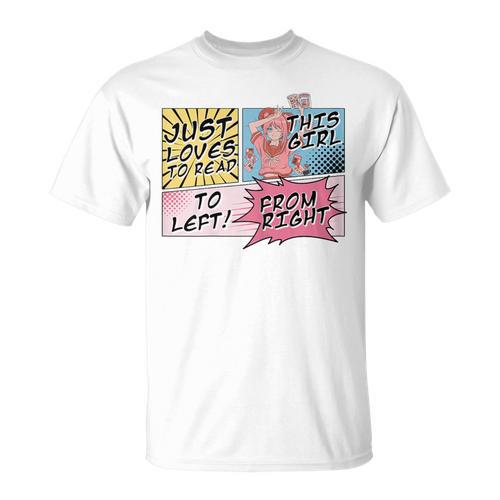 This Girl Reads Right To Left Comic Books Anime And Manga T-Shirt - Bookorys AU