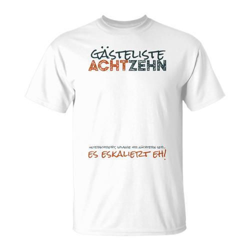 Guest Book 18th Birthday Guest List 18 Years Boy Men T-Shirt - Bookorys