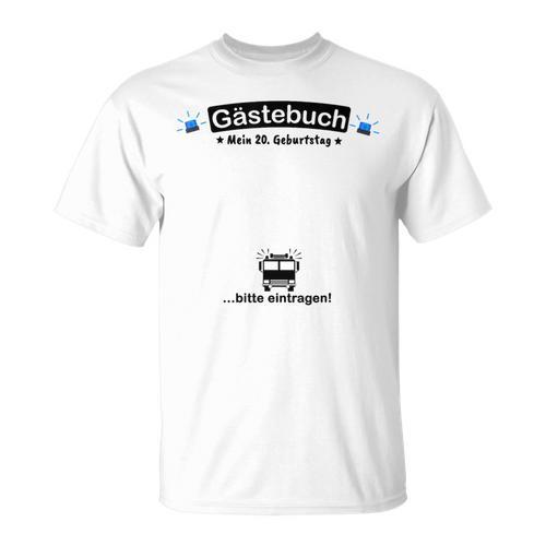 Guest Book Fire Brigade 20th Birthday T-Shirt - Bookorys UK