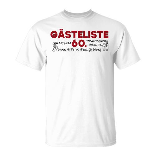 Guest List 60th Guest List Guest Book 60th Birthday Woman Man T-Shirt - Bookorys AU