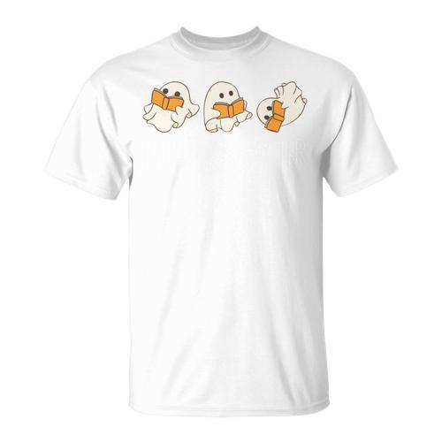 Haunted By My TBR Ghosts Reading Halloween Books T-Shirt - Bookorys