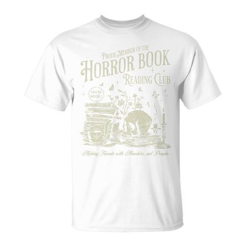 Horror Book Reading Club Vintage Gothic Premium Tri-Blend T-Shirt - Bookorys DE