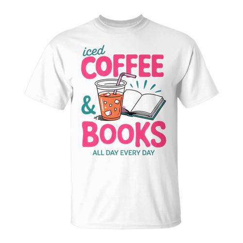 Iced Coffee & Books Reading Lover Trendy Summer Premium Tri-Blend T-Shirt - Bookorys CA