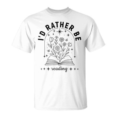 I’d Rather Be Reading Minimal Book Lover Arch T-Shirt - Bookorys AU