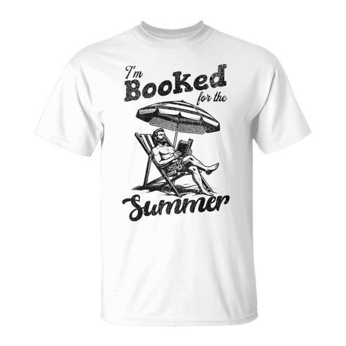 I'm Booked For The Summer Retro Vacation Beach Read Book Men T-Shirt - Bookorys AU