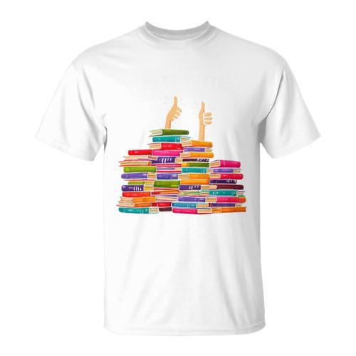 I'm Fine Reading Books Reader Book Lover Librarian T-Shirt - Bookorys CA