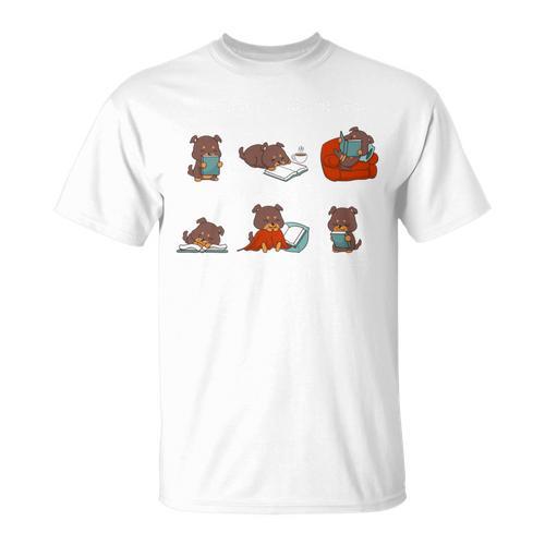 Just Bookworm Things Dog Book Reading Jack Russell Terrier T-Shirt - Bookorys