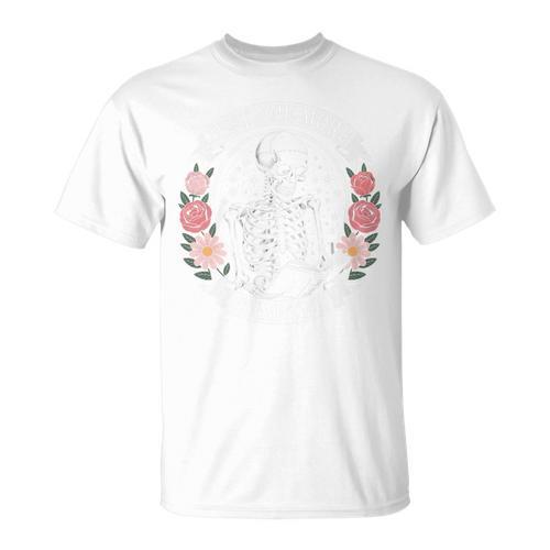 Just One More Chapter Gothic Skeleton Reading A Book Comfort Colors Crop Top T-Shirt - Bookorys