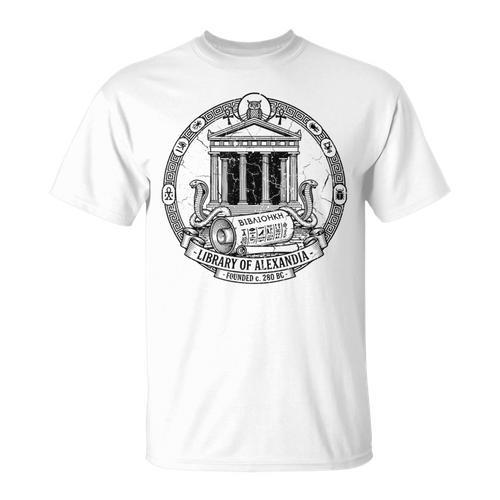 Library Of Alexandria Ancient Book Lover Librarian Books T-Shirt - Bookorys