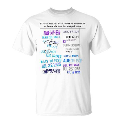 Library Date Stamp Shirt Librarian Shirt Library Book Stamp T-Shirt - Bookorys AU