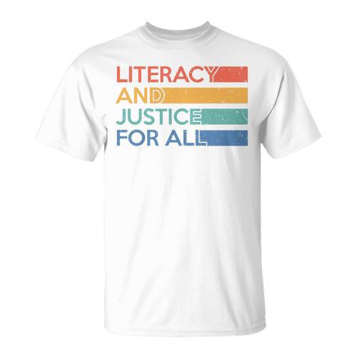 Literacy And Justice For All Reading Book Club Librarian Premium Tri-Blend T-Shirt - Bookorys CA
