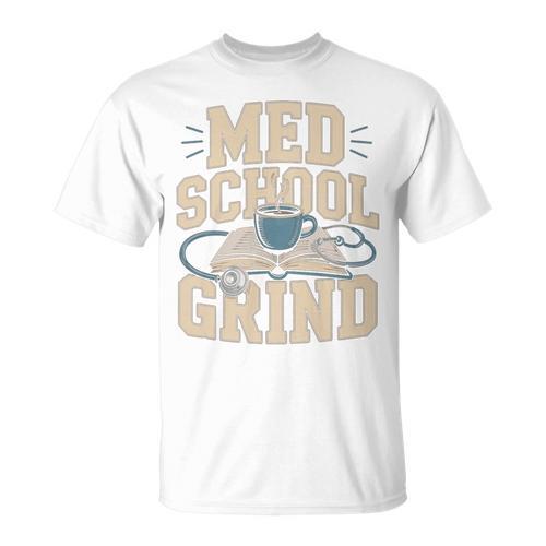 Med School Grind Coffee Book Stethoscope Study Premium Tri-Blend T-Shirt - Bookorys DE
