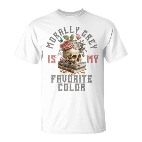 Morally Grey Is My Favorite Color Morally Grey Book Lover Comfort Colors Crop Top T-Shirt - Bookorys