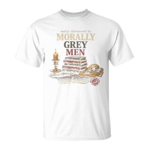 Morally Grey Men Reader Spicy Book Lover T-Shirt - Bookorys AU