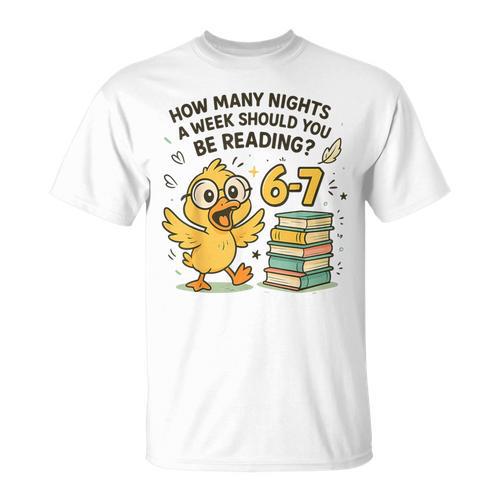 How Many Nights Reading Duck 67 Meme Book Lovers T-Shirt - Bookorys AU