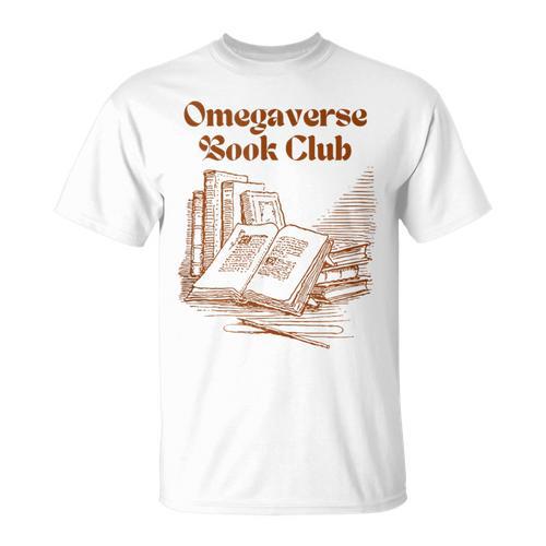 Omegaverse Book Club Reading Alpha Beta Omega Romance T-Shirt - Bookorys