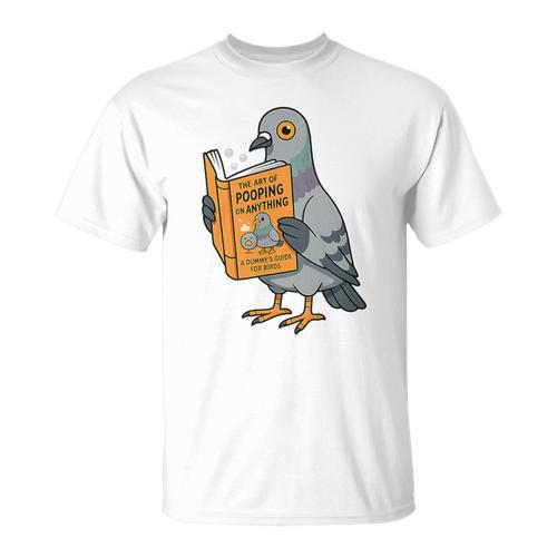 Pigeon Reading Book Bird Joke Humor Premium Tri-Blend T-Shirt - Bookorys