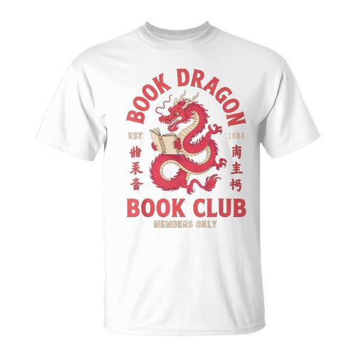 Please Bookworm Be Book Dragon Club School Nerd Library CNY T-Shirt - Bookorys UK