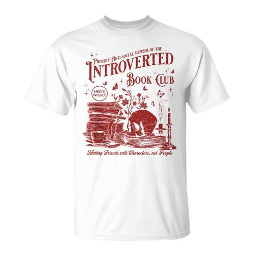 Proud Anti Social Member Of Introverted Book Club T-Shirt - Bookorys DE
