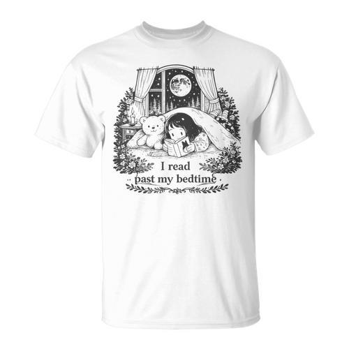 I Read Past My Bedtime Book Lover Bookworm Girl Women T-Shirt - Bookorys DE