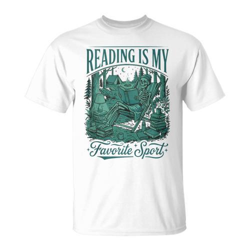 Reading Is My Favorite Sport Book Lover Bookworm T-Shirt - Bookorys CA