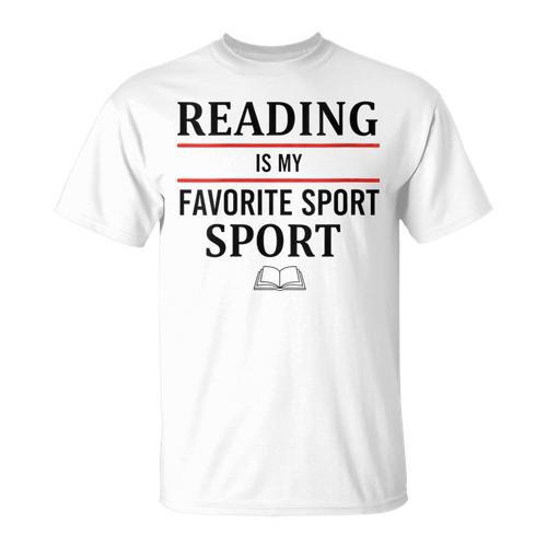 Reading Is My Favorite Sport Book Lover Saying Quote T-Shirt - Bookorys DE