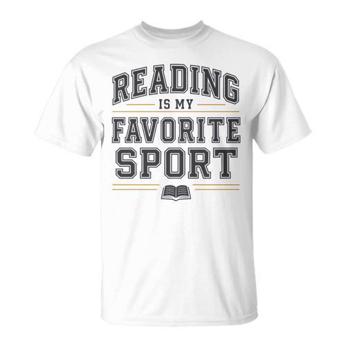 Reading Is My Favorite Sport Bookish Book Nerds Bookworms T-Shirt - Bookorys UK