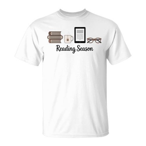 Reading Season Book Lover Librarian Cozy Bookworm T-Shirt - Bookorys CA