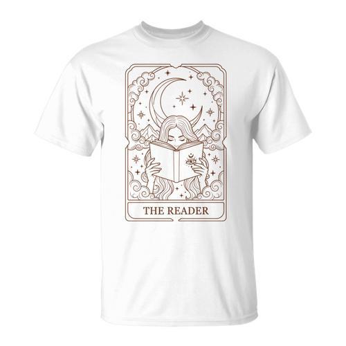 Reading Squad Book Lover Bookish The Reader Tarot Card T-Shirt - Bookorys