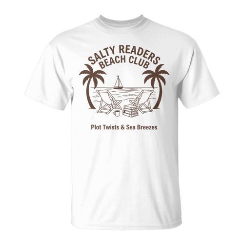 Salty Readers Beach Club Books Plot Twists & Sea Breezes Premium Tri-Blend T-Shirt - Bookorys DE