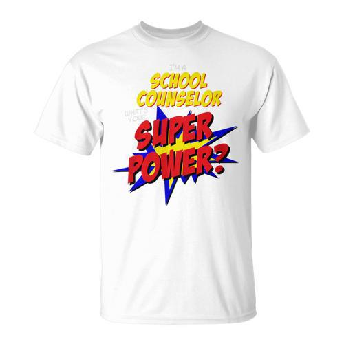School Counselor Teacher Superhero Superpower Comic Book Premium Tri-Blend T-Shirt - Bookorys