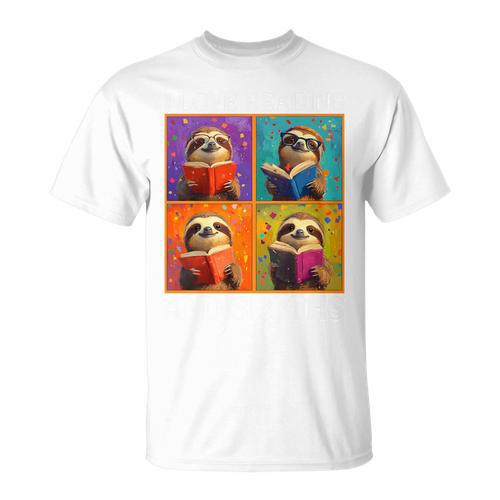 Sloth Love Reading And Sloths Child Book Lover Premium Tri-Blend T-Shirt - Bookorys AU