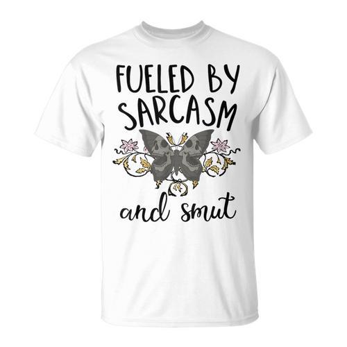 Smut And Sarcasm Women Sarcastic Romance Reader Smutty Books T-Shirt - Bookorys CA