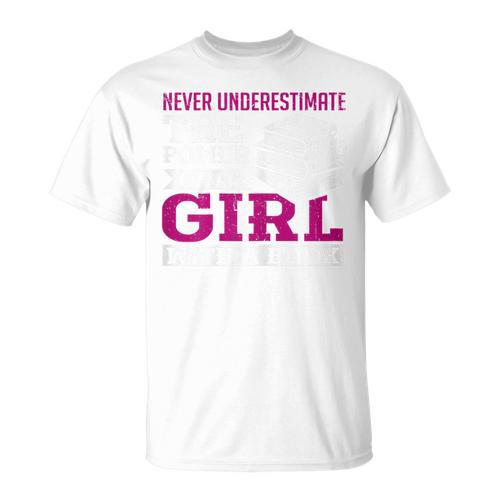 SOMMAS BOOKS Never Underestimate The Power Of a Girl With a Book Reading T-Shirt - Bookorys