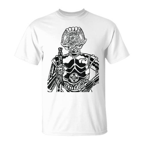 Star Wars 4-LOM Bounty Hunter Droid Comic Book Sketch T-Shirt - Bookorys CA