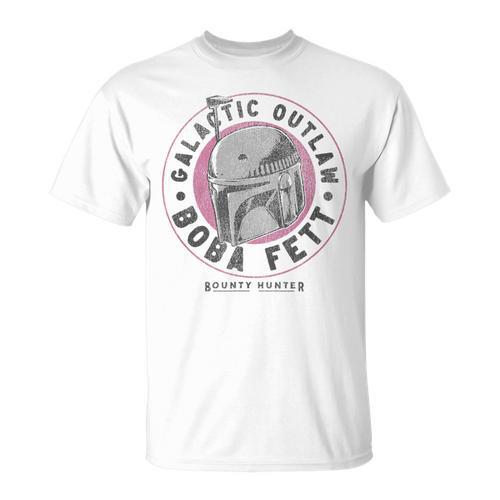 Star Wars The Book Of Boba Fett Helmet Galactic Outlaw Logo T-Shirt - Bookorys CA
