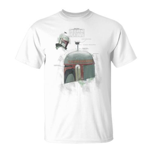 Star Wars The Book Of Boba Fett Helmet Schematic V-1 T-Shirt - Bookorys