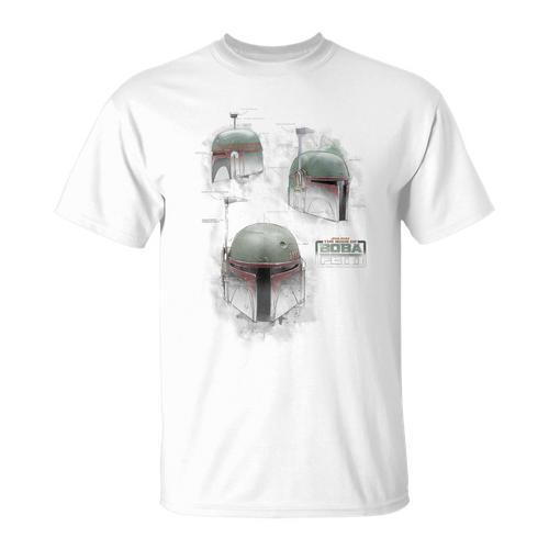 Star Wars The Book Of Boba Fett Helmet Schematic V-3 T-Shirt - Bookorys