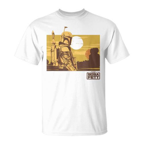 Star Wars The Book Of Boba Fett Landscape Silhouette T-Shirt - Bookorys CA