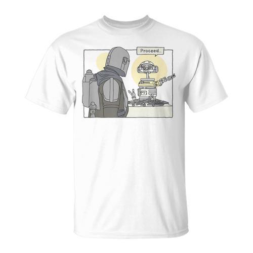 Star Wars The Book Of Boba Fett Proceed Simple Cartoon T-Shirt - Bookorys CA