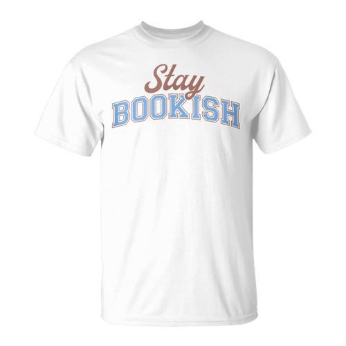Stay Bookish Retro Varsity Librarian Book Reader T-Shirt - Bookorys UK