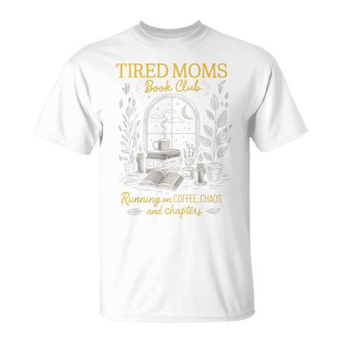 Tired Moms Book Club Coffee Chaos Readers Cozy Premium Tri-Blend T-Shirt - Bookorys DE